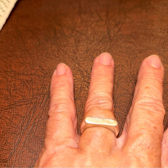 Vintage Silpada 925 Sterling Silver Big Idea Ring Size 7 Rectangle Bar R3264 - Picture 6 of 6